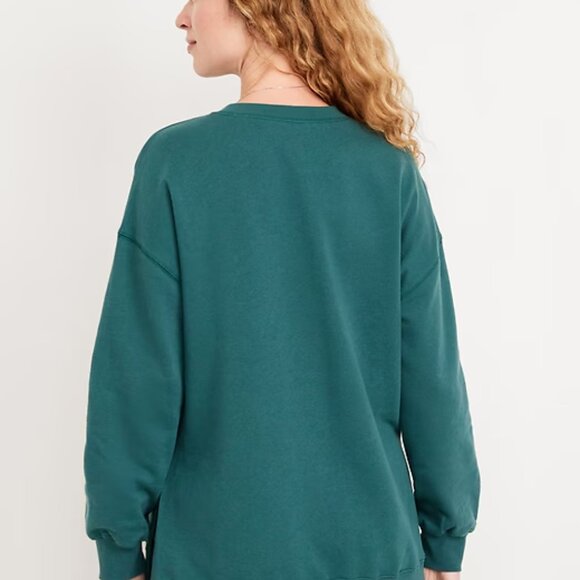 NWT - Old Navy Moss Green SoComfy Relaxed Tunic Plus Size Sweatshirt - Picture 2 of 4